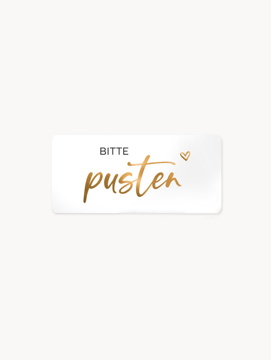 Bitte pusten Aufkleberset